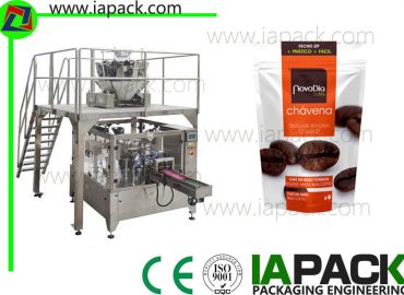 Coffee beans stand-up up machine packing packing machine with rotation multi-head